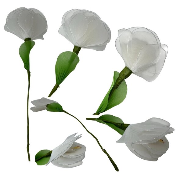 Handcrafted Artificial Multicolor Nylon Flowers Bouquet Home Event Decor - Picture 7 of 16